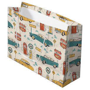 Vintage Road Trip Pattern (1) Large Gift Bag