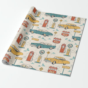Vintage Road Trip Pattern (1) Wrapping Paper