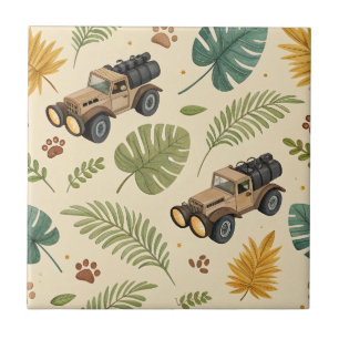 Vintage Road Trip Pattern (4) Tile