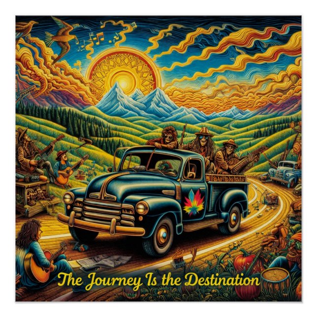 Vintage Road Trip Poster (Front)