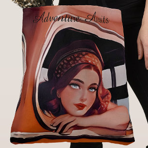 Vintage Road Trip Travel Tote Bag