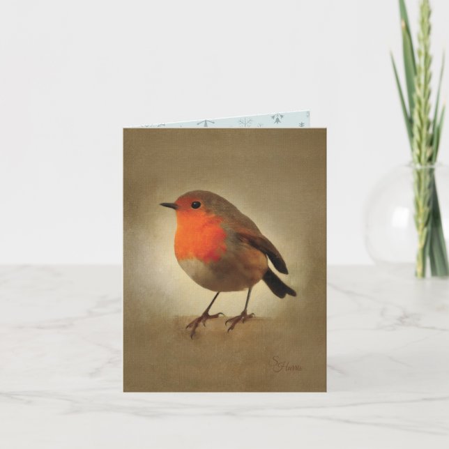 Vintage Robin Christmas Card (Front)