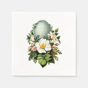 Vintage Robins Egg and Rose Napkin