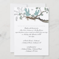 Vintage Robin's Egg Blue Wedding Invitations
