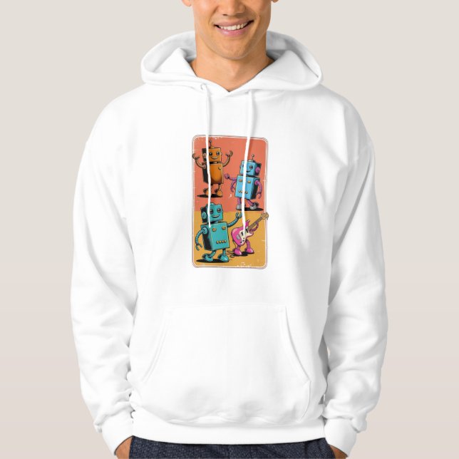 Vintage robots  hoodie (Front)