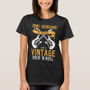 Vintage Rock and Roller Guitar Holder Birthday T-Shirt