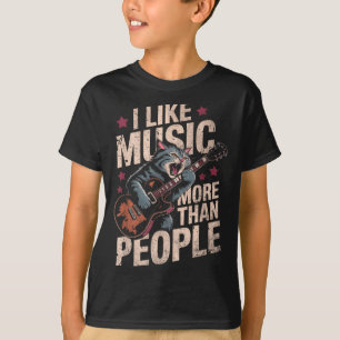 Vintage Rock Cat Music Lover Funny Animal Quote T-Shirt