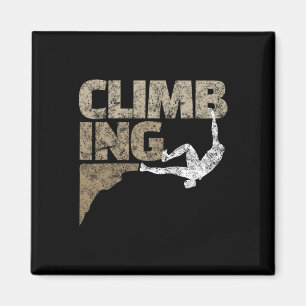 Vintage Rock Climbing For Rock Climbers  Magnet