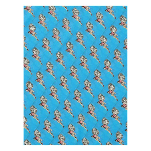 Vintage Rockabilly Fairy Tablecloth (Front)