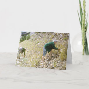 Vintage Rockhounding Greeting Card