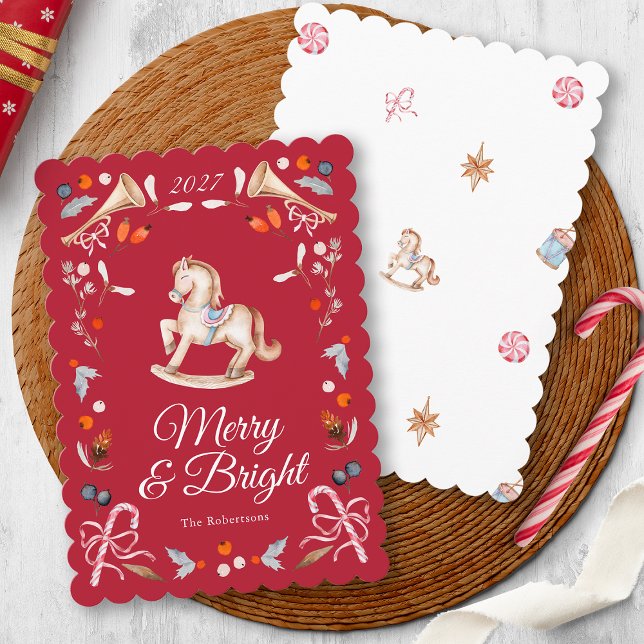 Vintage Rocking Horse Christmas Card (Creator Uploaded)