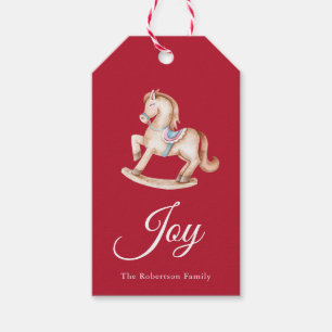 Vintage Rocking Horse Christmas Gift Tags