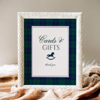 Vintage Rocking Horse Plaid Cards and gifts