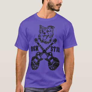 Vintage Rockstar Kids Guitar Dog Music Loves Gift  T-Shirt