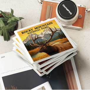 Vintage Rocky Mountain National Park Magnet