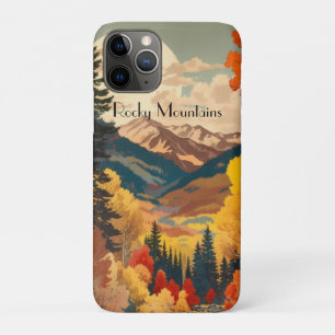 Vintage Rocky Mountains Autumn Custom Text Case-Mate iPhone Case