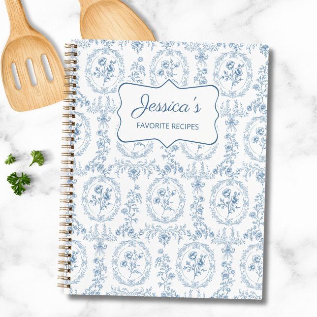 Vintage Rococo Floral Custom Name Recipe Book (Creator Uploaded)