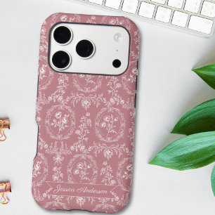 Vintage Rococo Flowers Floral Personalised Name