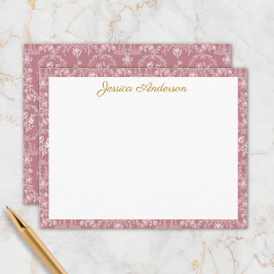 Vintage Rococo Flowers Floral Personalised Name Card