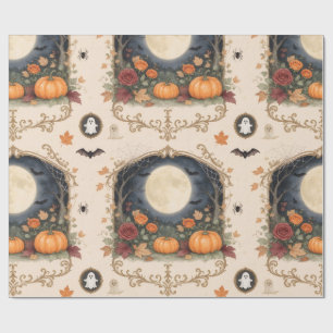 Vintage Rococo Halloween Wrapping Paper