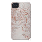 Vintage Rococo Orange Monogram Barely There Case