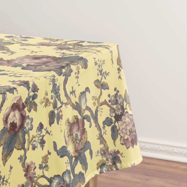 Vintage Rococo Revival Chinoiserie Pattern Tablecloth (In Situ)