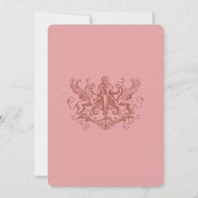 Vintage Rococo Wedding Invitations (Back)