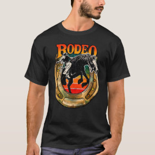 Vintage Rodeo Cowboy Riding Horse Western Country  T-Shirt
