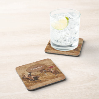 Vintage Rodeo Cowboy Western Coaster