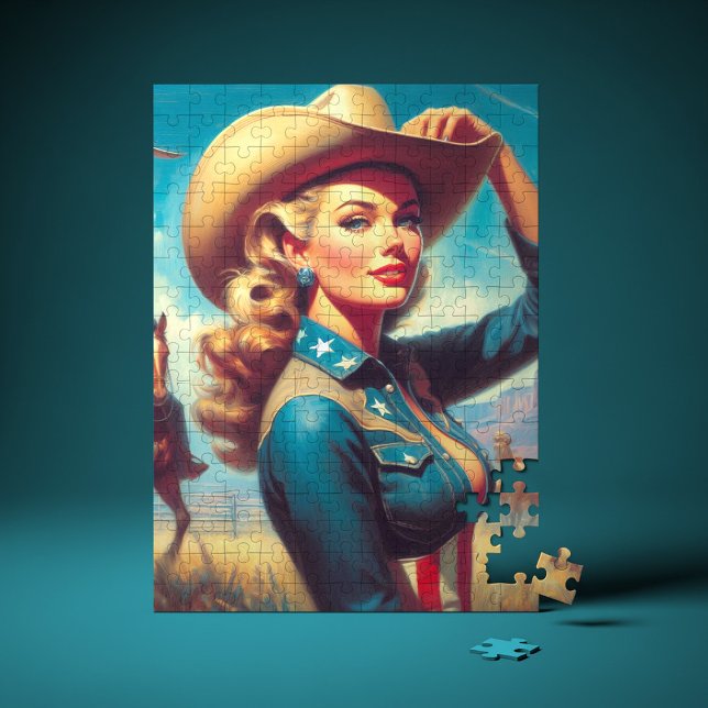 Vintage Rodeo Pin-up Jigsaw Puzzle (Creator Uploaded)