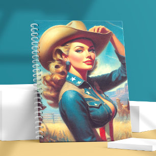 Vintage Rodeo Pin-up Notebook