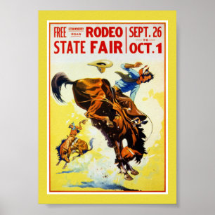 Vintage Rodeo Poster Restored