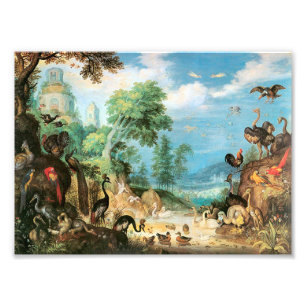 Vintage Roelant Savery Landscape with Birds Photo Print