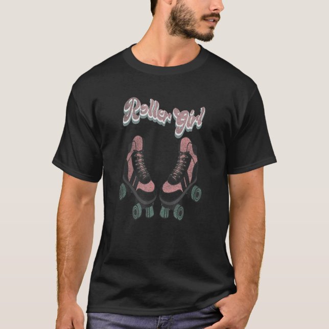 Vintage Roller Girl Skates Rollerskates Rollerskat T-Shirt (Front)