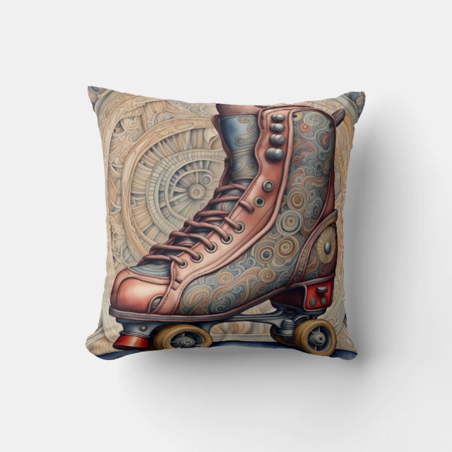 Vintage Roller Skates  Cushion (Front)