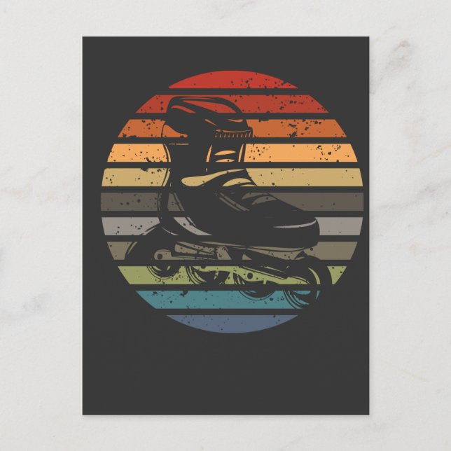 Vintage Rollerblades Skater Sport Inline Skating Postcard (Front)