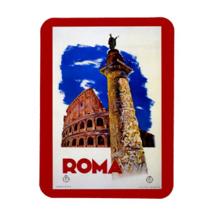 Vintage Roma Rome Italian travel Magnet