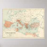 Vintage Roman Empire Map 1895