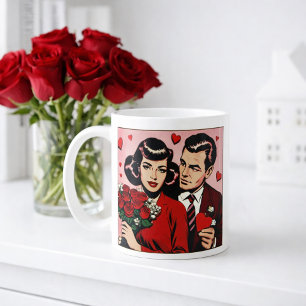 Vintage Romance Comic Valentine Gift Coffee Mug