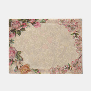  Vintage Romance Couple: Antique Roses Girly Love Doormat