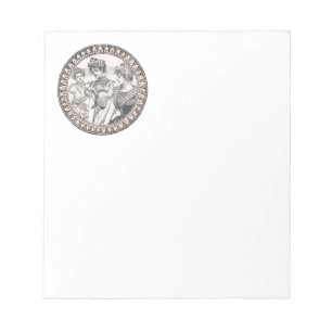 Vintage Romance Couple: Antique Roses Girly Love Notepad
