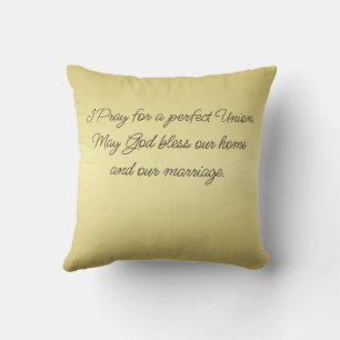 Vintage Romance couple, man and woman, gold Cushion