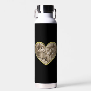Vintage Romance couple, man and woman love Water Bottle