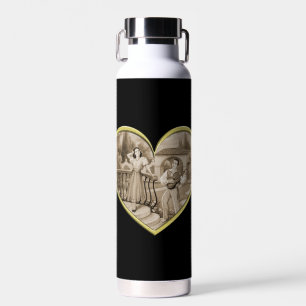 Vintage Romance couple, man and woman love Water Bottle