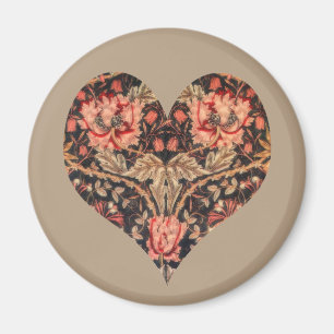 Vintage Romance Floral Heart Magnet
