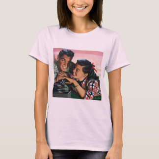 Vintage Romance, High School Sweethearts in Love T-Shirt