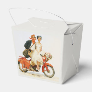 Vintage Romance on a Red Scooter Favour Box
