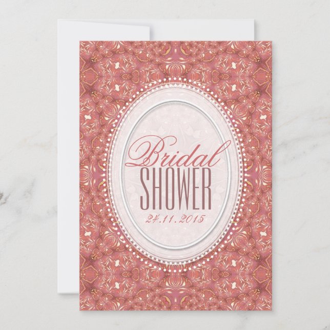 Vintage Romance Pink Bridal Shower Invitation (Front)