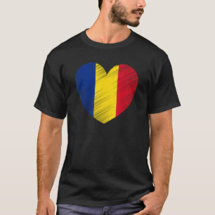 Vintage Romania Romanian Flag Pride Support Romani T-Shirt