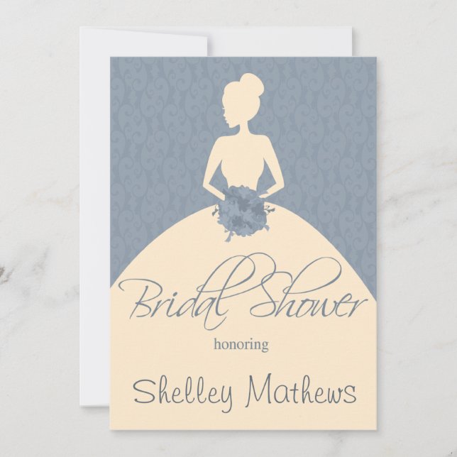 vintage romantic bride  bridal shower invitation (Front)